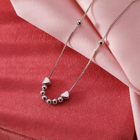 Sweet Heart Round Beads Armband Kupfer Minimalistisch Platinbeschichtet Mode Schmuck Accessoires Für Frauen Geschenk