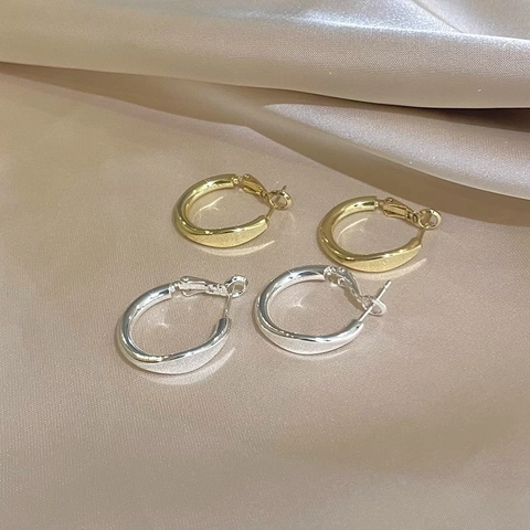 Onregelmatige Gedraaide Oorringen Koper Minimalistisch Geometrisch U-Vormige Oorbellen Voor Dames Trendy Elegante Sieraden