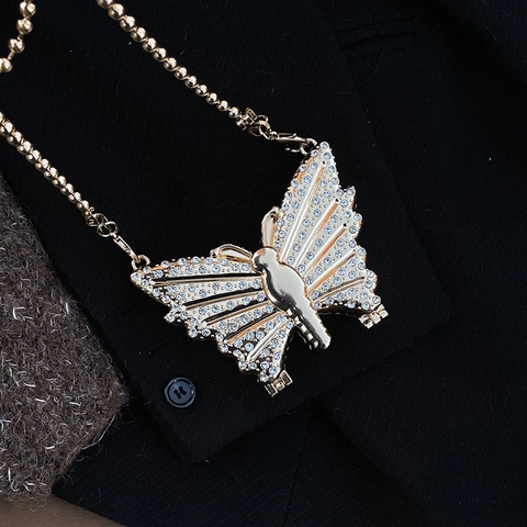 Bolso de Noche con Strass Forma de Mariposa Mini Bolso de Hombro con Cadena para Mujer Elegante Cartera de Mano Fiesta