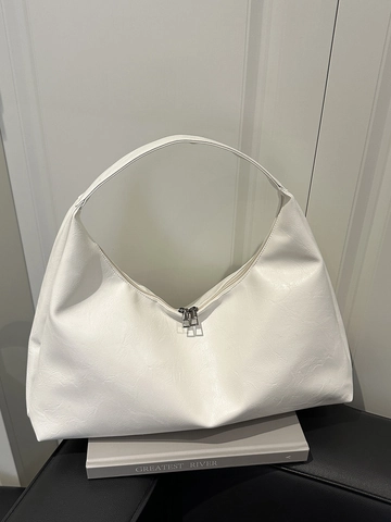 Women Large Capacity PU Leather Hobo Shoulder Bag Minimalist Solid Color Underarm Tote Bag For Daily Travel Work