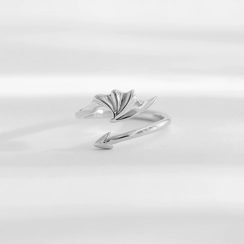 Engel Teufel Flügel Paar Ringe Kupfer Verstellbar Dunkler Goth Stil Flügel Pfeil Schwanz Schmuck Für Verliebte