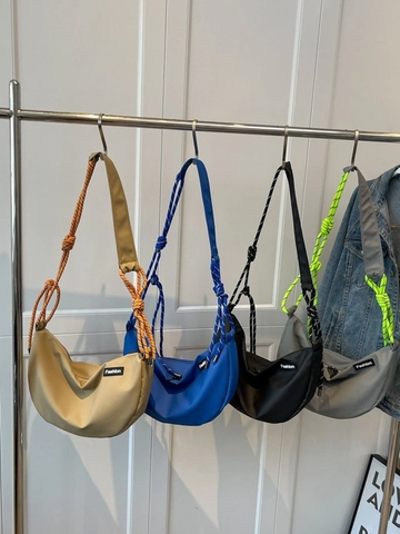 Nylon Umhängetasche Knödelform Für Damen Herren Unisex Lässige Halbmond Schultertasche Mit Geflochtenem Seilriemen Mode Label