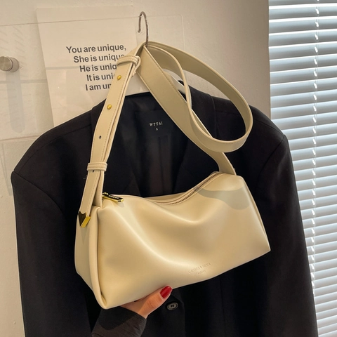 Borsa A Spalla Sottobraccio Da Donna Pelle PU Tracolla Regolabile Borsa A Mano Baguette Minimalista Alla Moda Per Uso Quotidiano