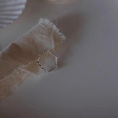 Minimalistische Golf Twist Ring Verstelbare Koperen Ring Onregelmatig Ontwerp Vinger Sieraden Voor Dames Vintage