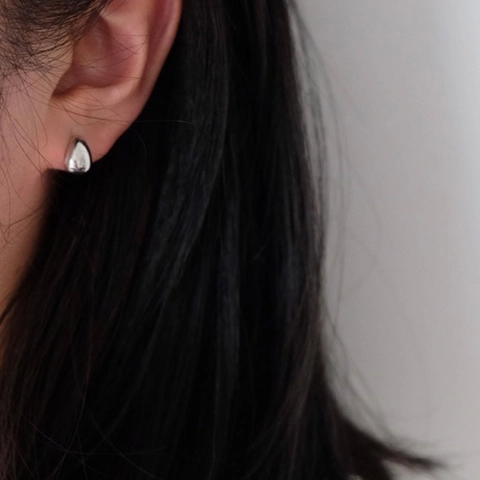 Waterdruppel Oorknopjes Koper Minimalistisch Glanzend Hoogglans Gepolijst Geometrisch Sieraden Voor Dames