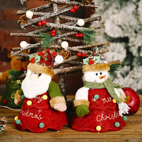 Bolsa De Regalo Navidad Forma Árbol Tela No Tejida Fieltro Bordado Merry Christmas Decoración Fiesta