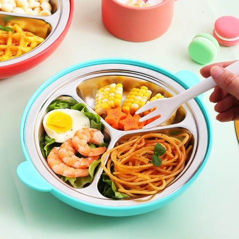 Portapranzo Bambini Acciaio Inox 304 PP Scomparti Divisi Bento Portatile Cartone Animato Orecchio Coniglio Per Studenti