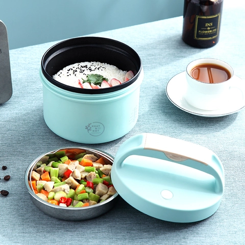 Electric Lunch Box Heating Portable Food Warmer 304 Stainless Steel Liner Temperature Display Office School Home Car Use