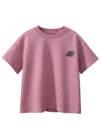 Kids Unisex 100% Cotton Short Sleeve T-Shirt Loose Korean Style Cartoon Landscape Printed Round Neck Casual Top Boys Girls