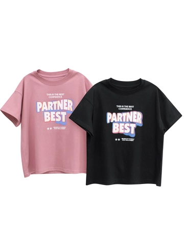 Kids Streetwear Cotton Printed T-Shirt Unisex Loose Casual Short Sleeve Tee Summer Breathable Crew Neck Graphic Top