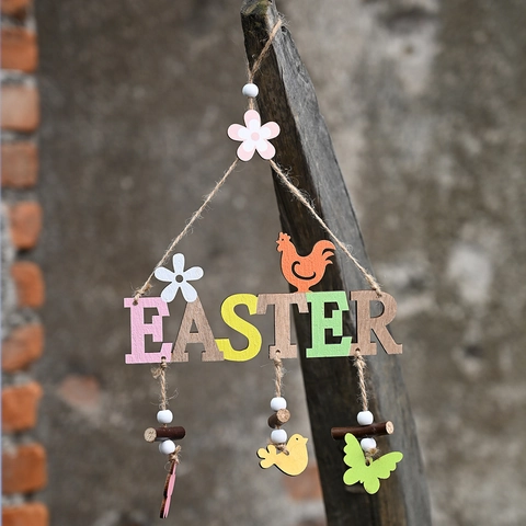 Ostern Holz Buchstaben Tafel Anhänger Hello Spring Holzschild Dekoration Für Haus Garten Party Wand Veranda Dekor