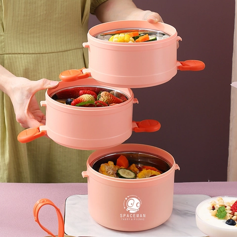 Ins Style 304 Stainless Steel Lunch Box Portable Insulated Multilayer Bento Box For Office Student Picnic Adult Food Container