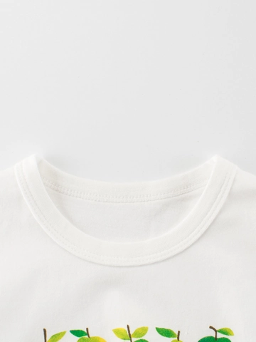 Mädchen T-Shirt Baumwolle Kurzarm Frucht Druck Rundhals Lässige Sommer Kleidung Für Kleinkinder