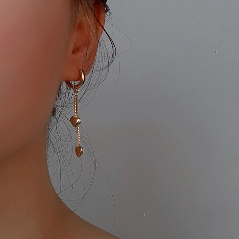 Herz Quasten Hängeohrringe Kupfer Schmuck Mit 925 Sterling Silber Ohrstecker Für Damen