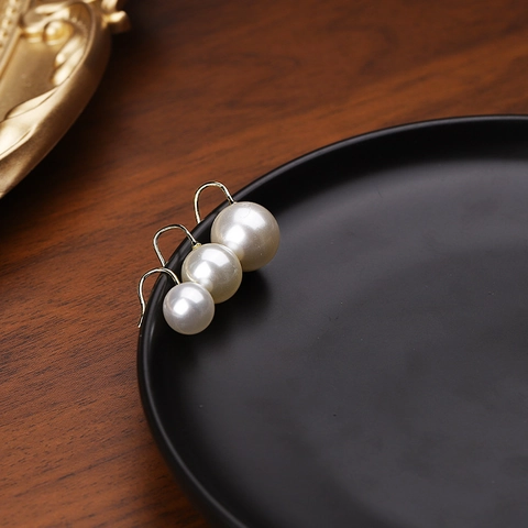 French Retro Artificial Pearl Drop Earrings With 925 Sterling Silver Earring Post Gold Silver Plated Copper Minimalist Jewelry For Women