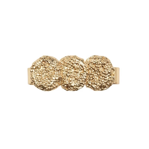 Minimalist Zinc Alloy Napkin Rings Hammered Texture Metal Napkin Buckles Gold Silver For Wedding Banquet Table Decor