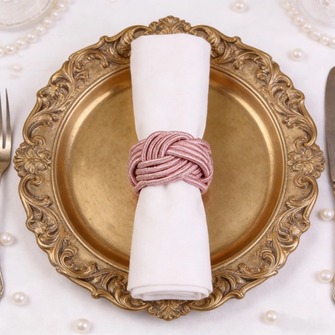 Woven Knot Serviettenring Eleganter Kugelförmiger Kordel Serviettenhalter Für Thanksgiving Hochzeit Hotel Tischdekoration