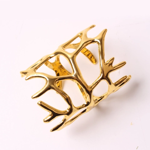 Coral Branch Hollow Serviettenring Zinklegierung Metall Galvanisiert Moderner Tischdekor Für Hochzeit Abendessen Party Hotel Luxus