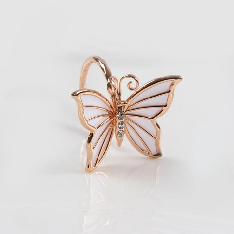 Servilleteros de Mariposa de Aleación de Zinc Con Strass y Aspecto de Concha para Decoraciones de Mesa de Boda Banquete