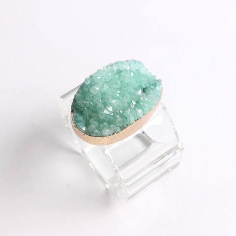 Servilleteros De Rodaja De Ágata Verde Con Base De Acrílico Para Mesa De Boda Decoración De Lujo Nórdico