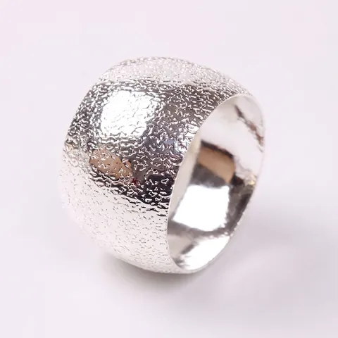 Metal Napkin Rings Hammered Texture Table Decorative Holder Wedding Banquet Dining Party Gold Silver