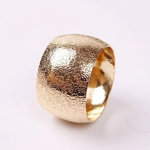 Metal Napkin Rings Hammered Texture Table Decorative Holder Wedding Banquet Dining Party Gold Silver