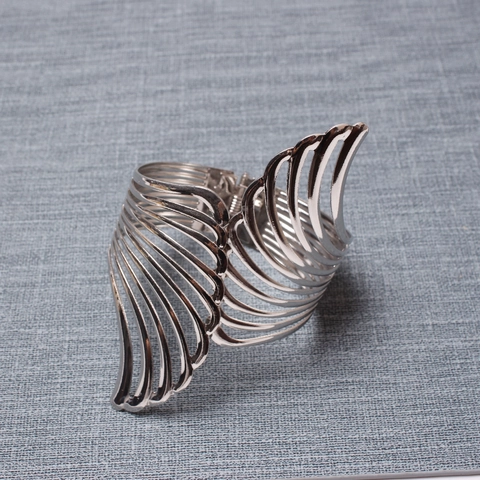 Servilleteros Con Forma De Ala De Pluma Hierro Galvanizado Estrás Soporte Para Boda Hotel Decoración De Mesa Lujo Elegante