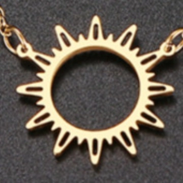 Collana Con Pendente A Raggiera Acciaio Inossidabile Svuotato Geometrico Gioielli Minimalisti Per Coppie Donne Uomini
