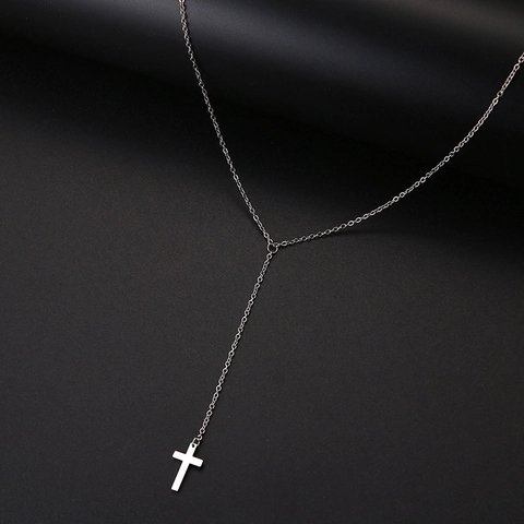 Collana Lariat A Forma Di Y Con Ciondolo A Croce Minimalista Vintage Gioielli In Rame Per Donne Uomini
