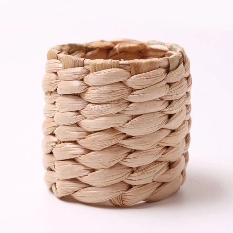 Handmade Woven Napkin Rings Natural Straw Corn Husk Water Hyacinth Hemp Holder For Wedding Party Table Decor Rustic Boho