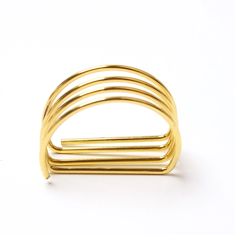 Servilleteros De Espiral De Metal Minimalistas Hebilla De Resorte Geométrica Para Decoración De Mesa De Cena De Boda