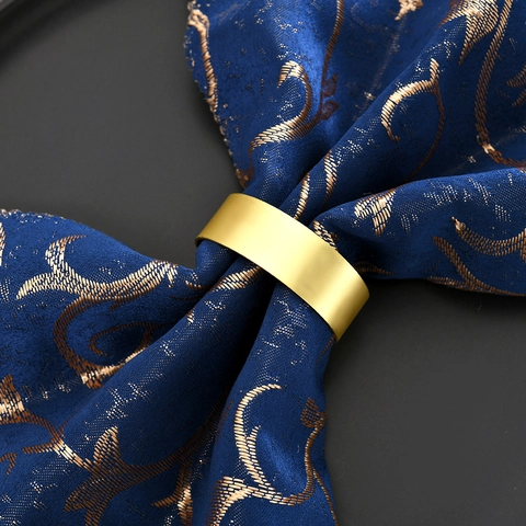 Matte Metal Napkin Rings Minimalist Round Napkin Buckle For Wedding Dinner Party Table Decoration Elegant