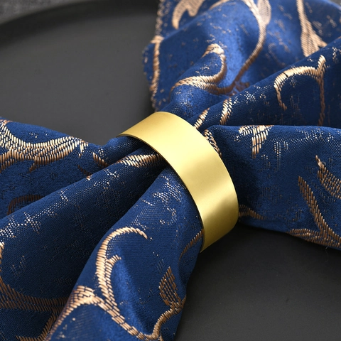 Matte Metal Napkin Rings Minimalist Round Napkin Buckle For Wedding Dinner Party Table Decoration Elegant