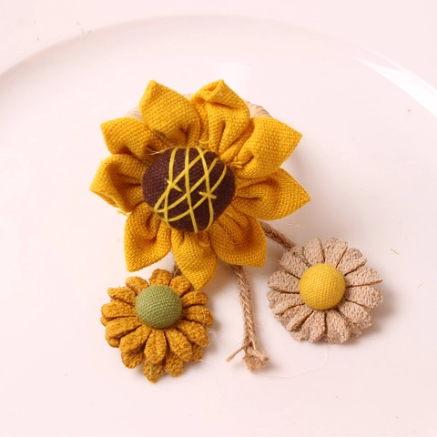 Ronds De Serviette Tournesol Tissu Fait Main Citrouille Feuille Érable Automne Moisson Thanksgiving Décor Table Rustique Jute