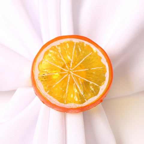 Servilleteros De Rodajas De Limón Naranja Artificiales Decoración Mesa Resina Fruta Realista Para Cena Verano Fiesta Boda Banquete