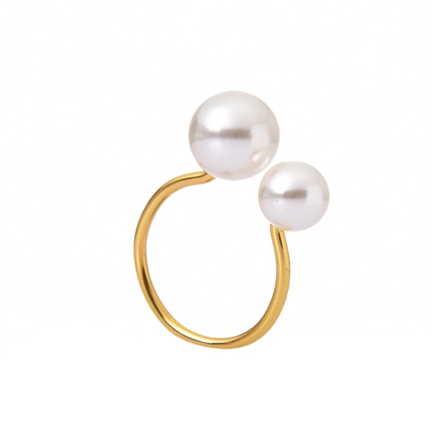 Elegant U-Shaped Zinc Alloy Faux Pearl Napkin Rings For Wedding Banquet Hotel Table Decoration Gold Silver Napkin Holders
