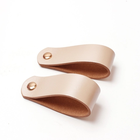 PU Leather Napkin Rings With Gold Metal Snap Round Solid Color Table Decoration For Wedding Dining Party Home Decor