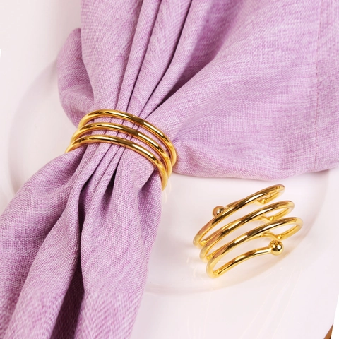 Modern Metal Spring Napkin Rings Spiral Semi-Circular Napkin Holder For Wedding Hotel Party Table Decoration Accessories