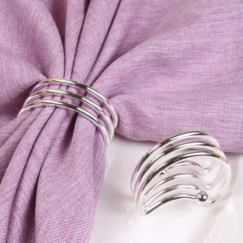 Modern Metal Spring Napkin Rings Spiral Semi-Circular Napkin Holder For Wedding Hotel Party Table Decoration Accessories