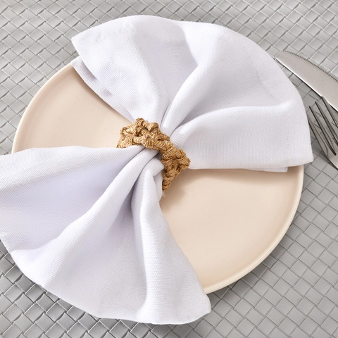Ronds De Serviette En Corde De Chanvre Tressée Boucles De Serviette Minimalistes Pour Décoration De Table Mariage