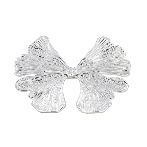 Zinc Alloy Ginkgo Leaf Napkin Rings Metallic Napkin Holder For Wedding Banquet Hotel Table Decoration Gold Silver Green Napkin Buckles