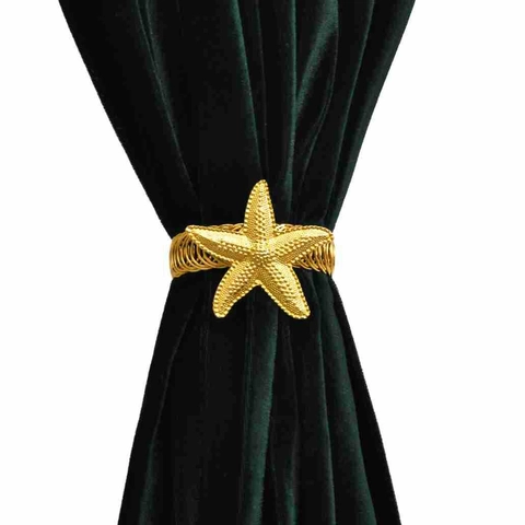 Metal Spring Curtain Tiebacks Ginkgo Leaf Maple Butterfly Starfish Rabbit Deer Head Dragonfly Decorative Curtain Clips Buckle