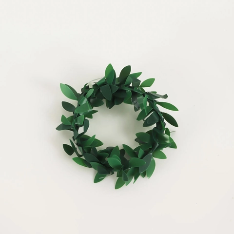 Portatovagliolo A Foglia Verde Artificiale Fibbia A Corona In Plastica Per Decorazione Tavola Da Pranzo Natale Matrimonio Ristorante