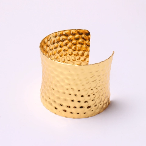 Hammered Metal Napkin Rings Zinc Alloy Open Design Gold Silver Buckles For Hotel Banquet Table Decor Modern Elegant