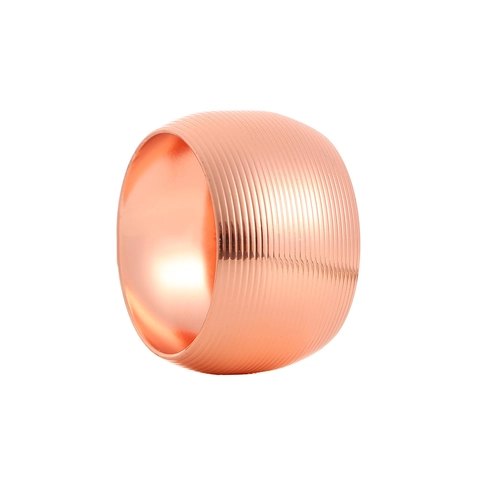 Napkin Rings Zinc Alloy Drum Shaped Striped Metallic For Wedding Hotel Table Decoration Dining Western Style