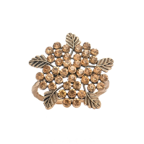 Rhinestone Leaf Napkin Rings Alloy Snowflake Napkin Buckles For Wedding Christmas Hotel Table Decor Luxury Elegant Gold