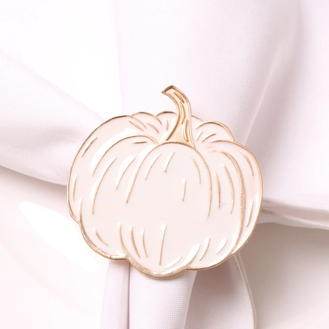 Servilleteros De Calabaza Aleación De Zinc Esmalte Halloween Acción De Gracias Decoración De Mesa Metal Otoño