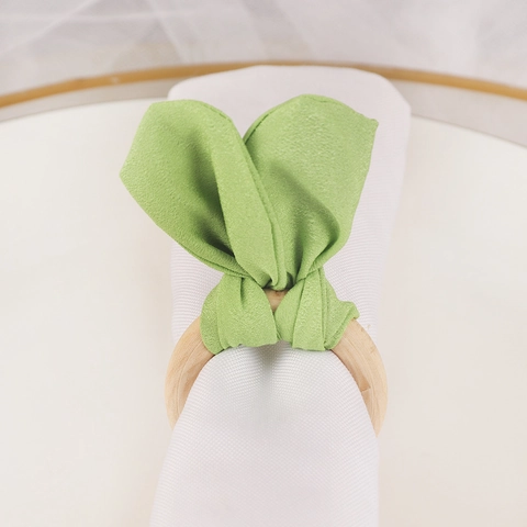 Napkin Rings Rabbit Ear Shape Wood Ring And Fabric Bunny Ears Handmade Easter Holiday Dining Table Decor