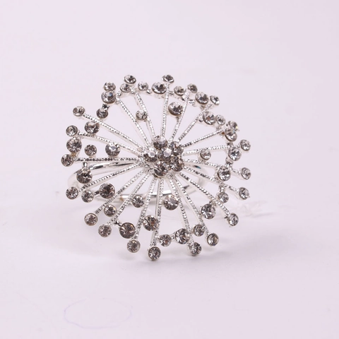 Ronds De Serviette En Strass Feu D'Artifice Alliage De Zinc Boucle Étoilée Étincelante Pour Banquet De Mariage Hôtel Décoration