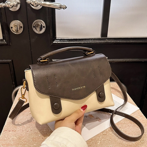 Borsa A Mano Quadrata Vintage In Pelle PU Con Manico Superiore Tracolla Rimovibile Borsa A Tracolla Da Donna Casual